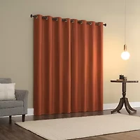 Sun Zero Atmosphere Grommet Top 100% Blackout Single Curtain Panel