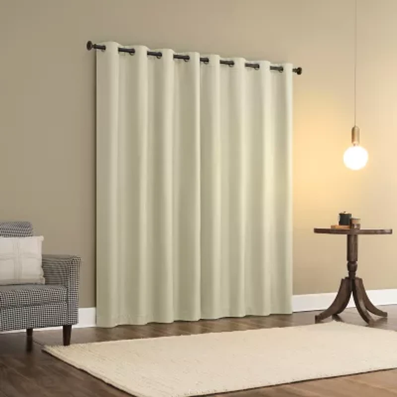 Sun Zero Atmosphere Grommet Top 100% Blackout Single Curtain Panel