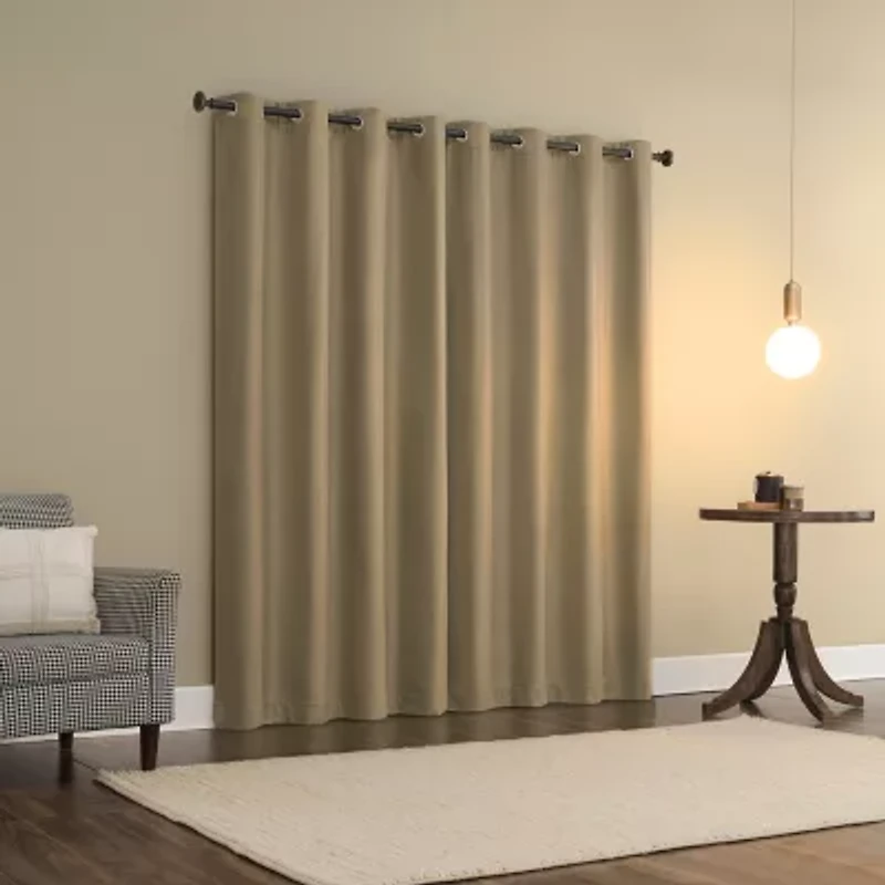 Sun Zero Atmosphere Grommet Top 100% Blackout Single Curtain Panel