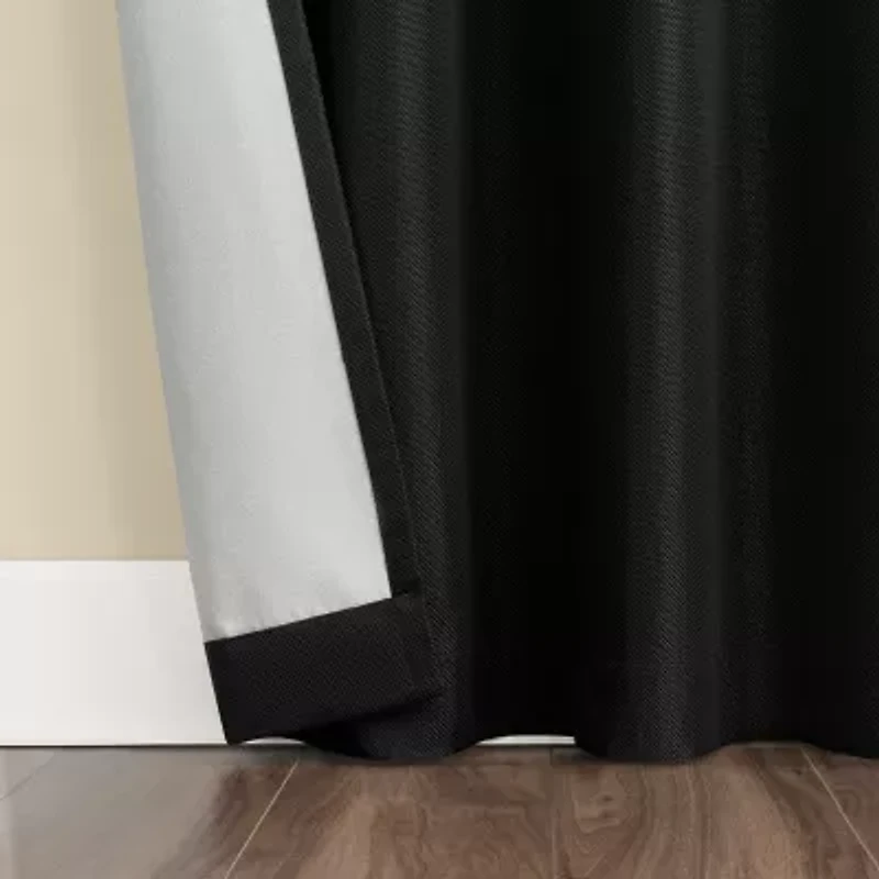 Sun Zero Atmosphere Grommet Top 100% Blackout Single Curtain Panel