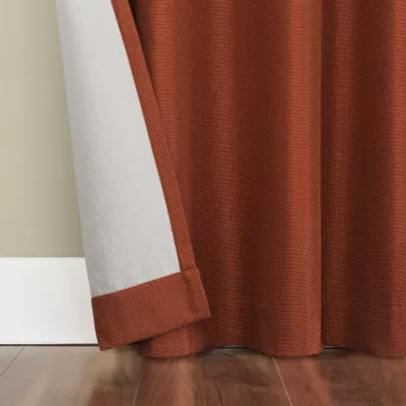 Sun Zero Atmosphere Grommet Top 100% Blackout Single Curtain Panel