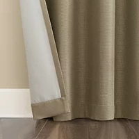 Sun Zero Atmosphere Grommet Top 100% Blackout Single Curtain Panel