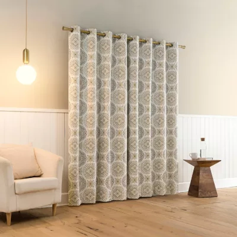 Sun Zero Atmosphere Melrose Grommet Top 100% Blackout Single Curtain Panel