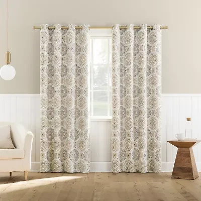 Sun Zero Atmosphere Melrose Grommet Top 100% Blackout Single Curtain Panel