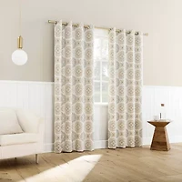 Sun Zero Atmosphere Melrose Grommet Top 100% Blackout Single Curtain Panel