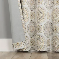 Sun Zero Atmosphere Melrose Grommet Top 100% Blackout Single Curtain Panel