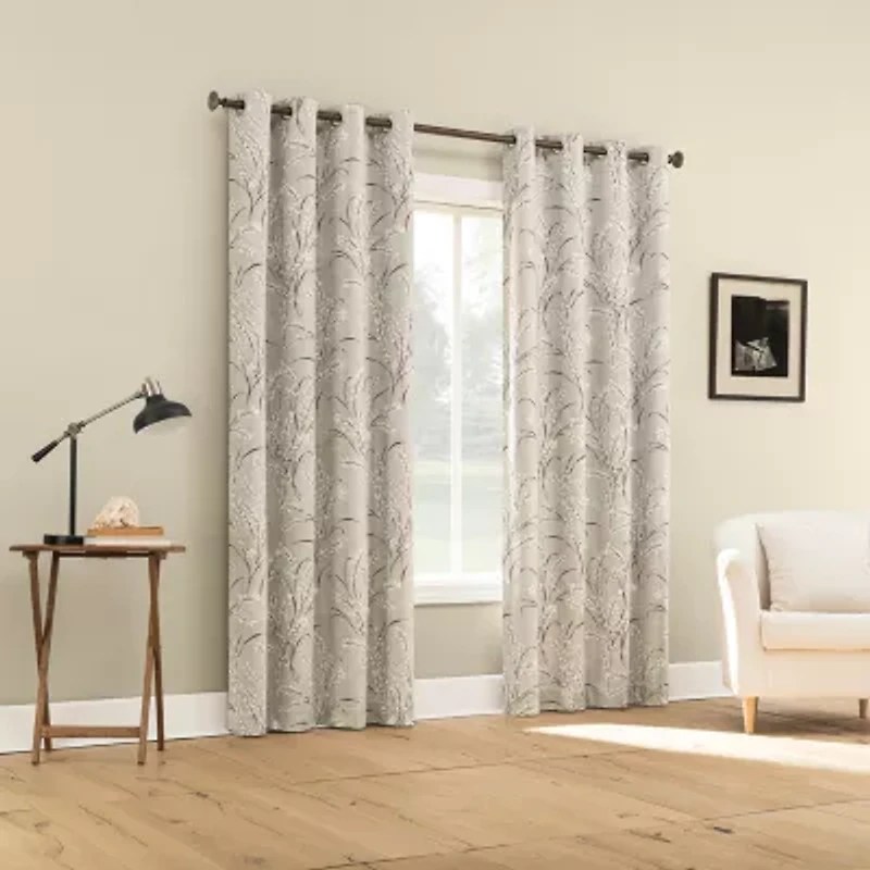 Sun Zero Atmosphere Darley Grommet Top 100% Blackout Single Curtain Panel