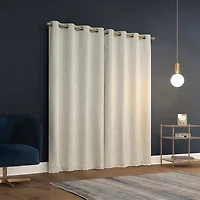 Sun Zero Atmosphere Davenport Grommet Top 100% Blackout Single Curtain Panel