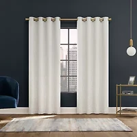 Sun Zero Atmosphere Davenport Grommet Top 100% Blackout Single Curtain Panel
