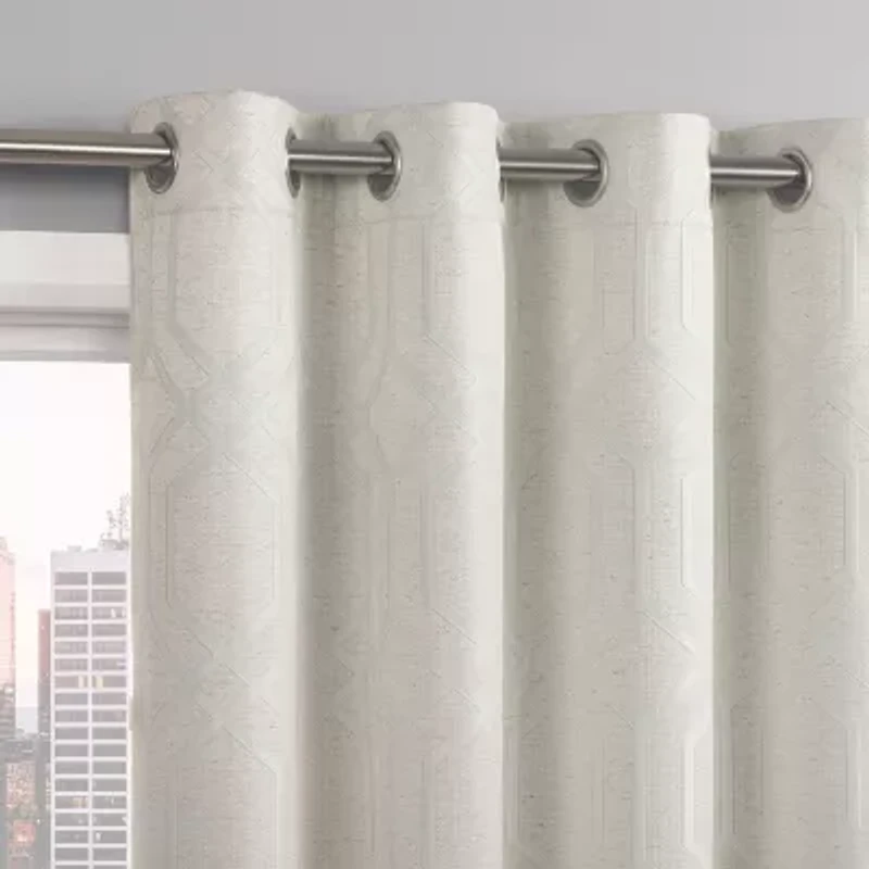 Sun Zero Atmosphere Davenport Grommet Top 100% Blackout Single Curtain Panel