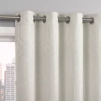 Sun Zero Atmosphere Davenport Grommet Top 100% Blackout Single Curtain Panel