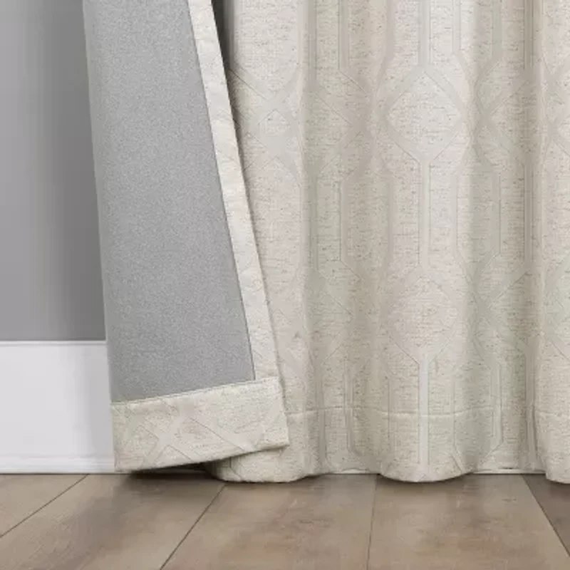 Sun Zero Atmosphere Davenport Grommet Top 100% Blackout Single Curtain Panel