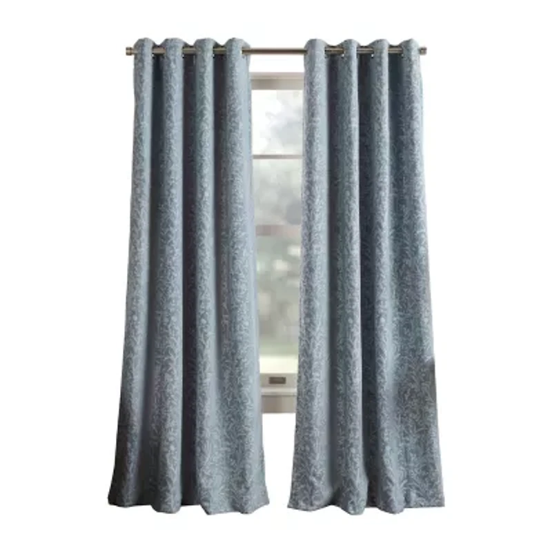 Martha Stewart Acadia Grommet Top Blackout Single Curtain Panel