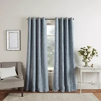 Martha Stewart Acadia Grommet Top Blackout Single Curtain Panel