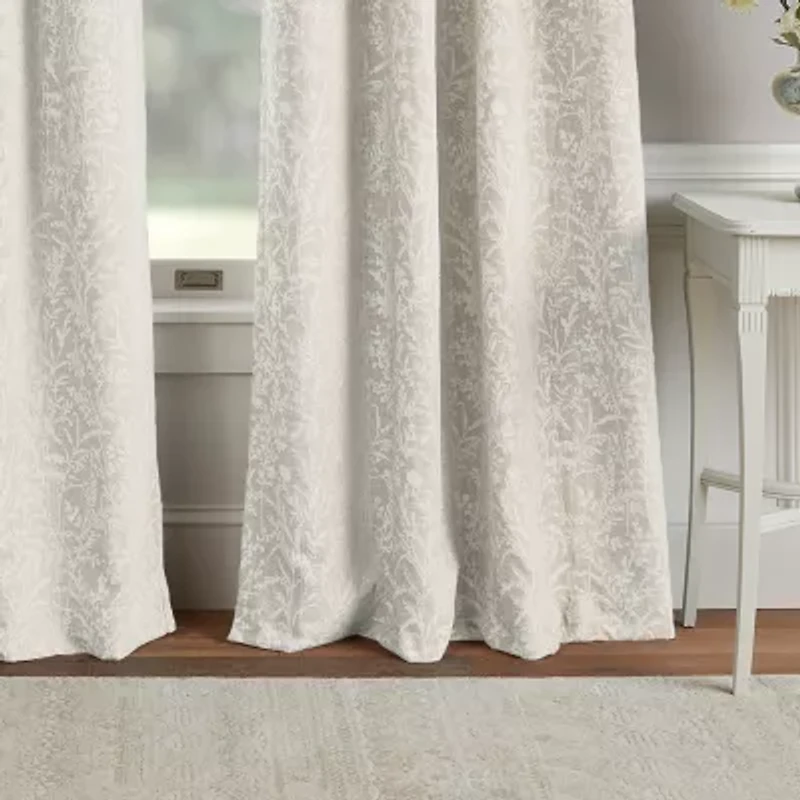 Martha Stewart Acadia Grommet Top Blackout Single Curtain Panel