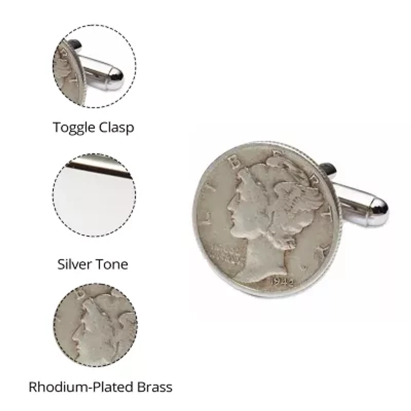Mercury Dime Cuff Links