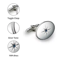 Oval Starcut Blue Stone Cufflinks