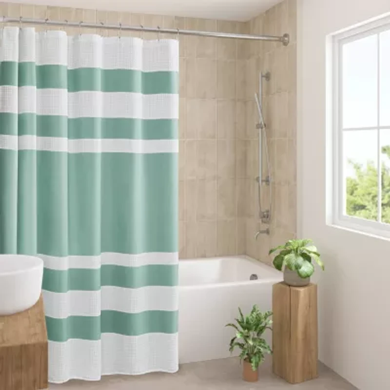 Madison Park Spa Waffle 3M Scotchgard™ Shower Curtain