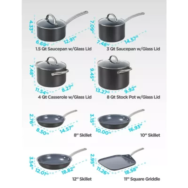 Black+Decker 12-pc. Non-Stick Cookware Set