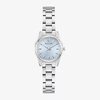 Bulova Surveyor Womens Silver Tone Stainless Steel Bracelet Watch 96l345
