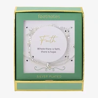 Footnotes Faith Womens Crystal Cross Bolo Bracelet