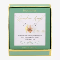 Footnotes Womens Cubic Zirconia 14K Gold Over Brass 14k Rose Gold Over Brass Angel Heart Wing 2-pc. Jewelry Set