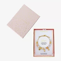 Footnotes Seashells Charm Womens Champagne Aventurine 14K Gold Over Brass Bolo Bracelet