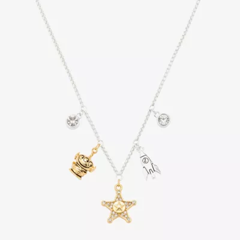 Disney Classics Womens 10K Gold Over Brass Pure Silver Over Brass 16 Inch Collar Necklace