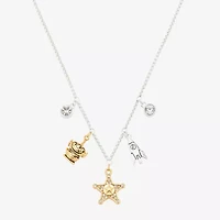 Disney Classics Womens 10K Gold Over Brass Pure Silver Over Brass 16 Inch Collar Necklace