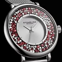 Stuhrling Womens Silver Tone Stainless Steel Strap Watch 793a.02