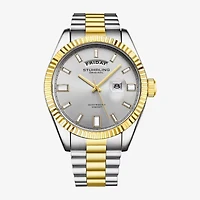 Stuhrling Mens Two Tone Stainless Steel Bracelet Watch