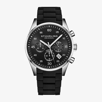 Stuhrling Mens Black Strap Watch 4076.1