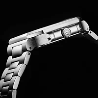 Stuhrling Mens Silver Tone Stainless Steel Bracelet Watch