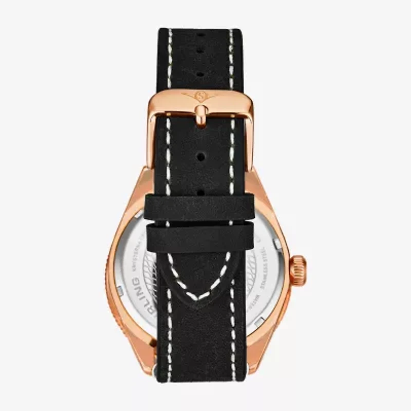 Stuhrling Mens Leather Strap Watch