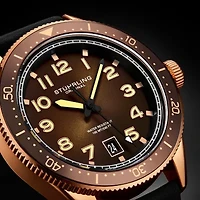 Stuhrling Mens Leather Strap Watch