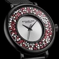 Stuhrling Womens Black Stainless Steel Strap Watch 793a.06