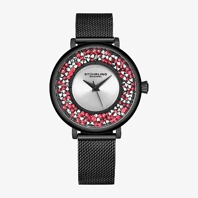 Stuhrling Womens Black Stainless Steel Strap Watch 793a.06