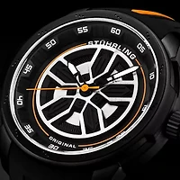 Stuhrling Mens Black Strap Watch