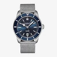 Stuhrling Mens Silver Tone Stainless Steel Bracelet Watch 4079.2