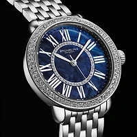 Stuhrling Womens Silver Tone Stainless Steel Bracelet Watch 4074.2
