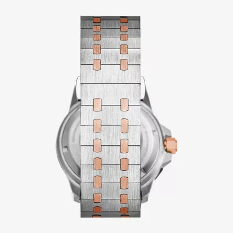 Stuhrling Mens Automatic Two Tone Stainless Steel Bracelet Watch 4047.7