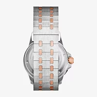 Stuhrling Mens Automatic Two Tone Stainless Steel Bracelet Watch 4047.7