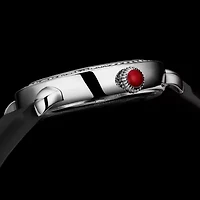 Stuhrling Womens Black Leather Strap Watch 4068.1