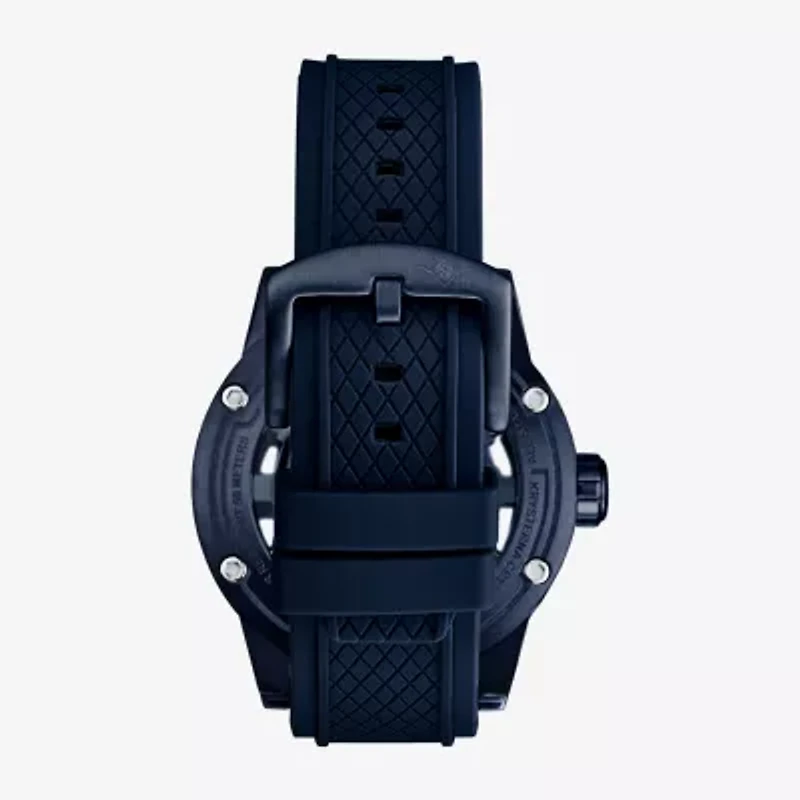 Stuhrling Mens Automatic Blue Strap Watch