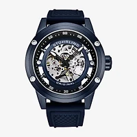 Stuhrling Mens Automatic Blue Strap Watch