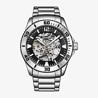 Stuhrling Mens Automatic Silver Tone Stainless Steel Bracelet Watch 3963.1