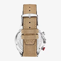 Stuhrling Mens Beige Leather Strap Watch 4029.1