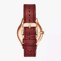 Stuhrling Womens Red Leather Strap Watch 3985.6
