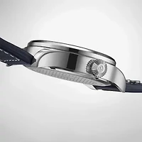 Stuhrling Mens Blue Leather Strap Watch 4078.2