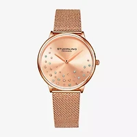 Stuhrling Womens Rose Goldtone Stainless Steel Strap Watch 3928.5